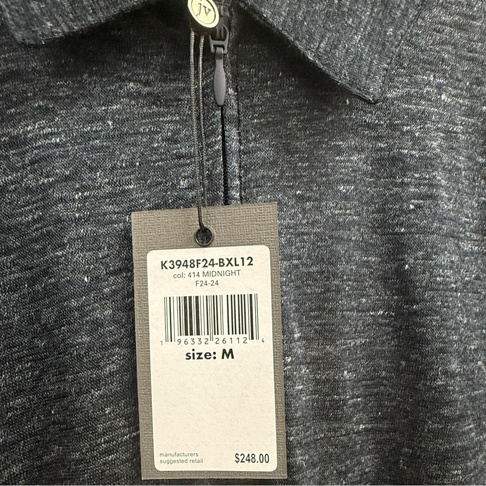 NWT John Varvatos Heather Midnight- Gray Polo Shirt - Picture 2 of 7